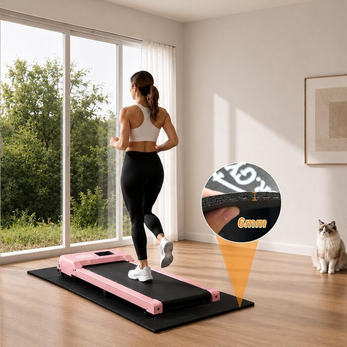 Walking Pad килимок для бігової доріжки, антиковзкий, шумоізоляційний, з високощільним PVC 140x60x0.6 см