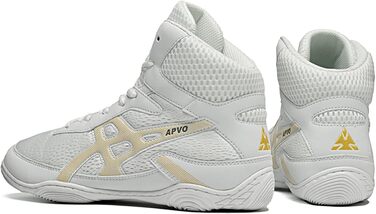 Чоловічі боксерські туфлі Pro для боротьби, дихаючі, неслизькі, зручні, хай-топ, фітнес-туфлі, взуття для тренувань, зала, бодібілдинг (41 EU, White A)