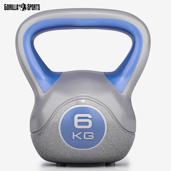 Кетлбел гиря GORILLA SPORTS 2-20 кг, пластикова, одинична/набір, з/без підставки