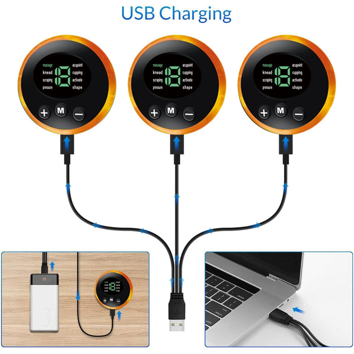 EMS тренажер для пресу: електричний стимулятор м'язів живота, USB, перезаряджається