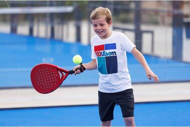 Дитяча падельна ракетка Wilson Bela Junior V2, скловолокно/EVA, червона/чорна, 4'