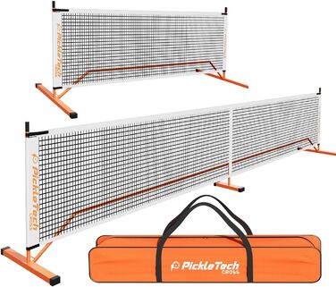 PickleTech 6.0: Портативна сітка для піклболу 2-в-1, 6.0 м, для гри на відкритому повітрі, відповідає USAPA, з сумкою, колірна схема Sunset Chevron