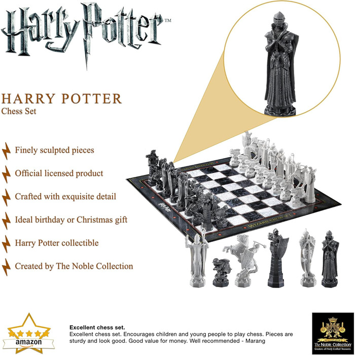 Шахи Гаррі Поттера The Noble Collection, чарівний шаховий набір для фанатів, колекційна версія