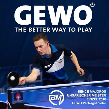 GEWO Select PRO тенісні м'ячі для настільного тенісу 3 зірки, пластикові 40+ мм зшиті, ITTF сертифіковані, білі, професійні, 3 шт.