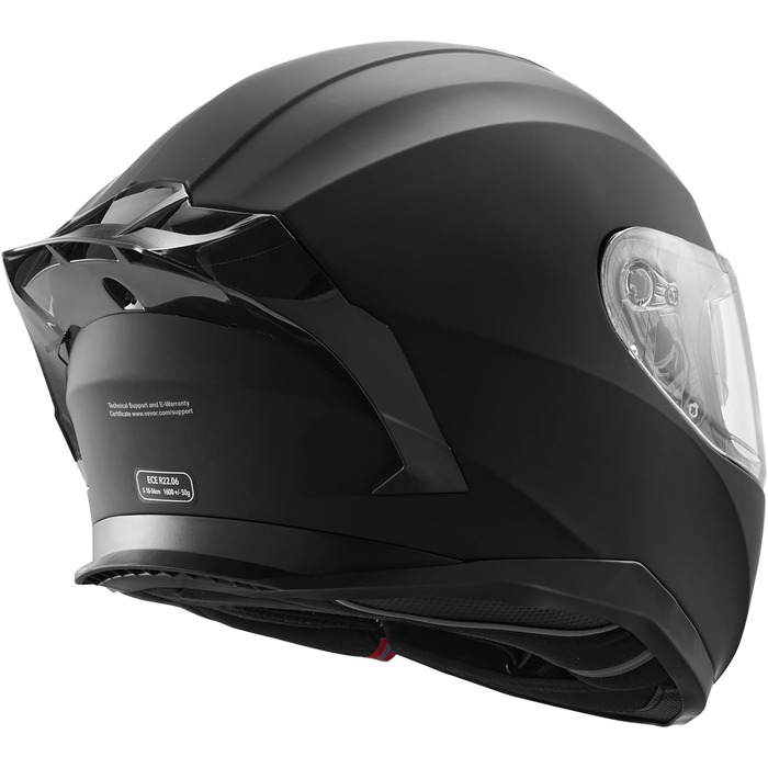 Мотошолом VEVOR інтегральний S, ABS, Bluetooth, змінне скло, DOT, чорний, для підлітків і дорослих