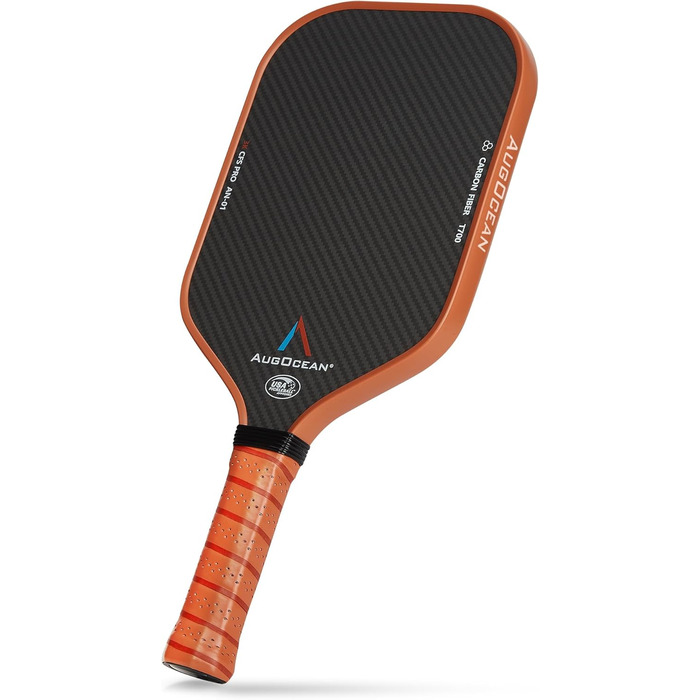 Плекабол ракетка, 2025, карбонове волокно, 3K, поверхня з високою зернистістю та обертанням, T700SC, схвалено USAPA, колір A-brown, 16 мм