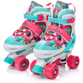 Роликові ковзани Meteor Retro Rollschuhe - стильні ролики 80-х для дітей та підлітків. Яскрава кольорова гамма, регульований розмір 39-41. Quad Skate, Inline Skates, MEADOW