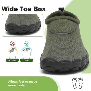 Mishansha Легкі дихаючі шкарпетки-мокасини для душу (Unisex) з товстою підошвою, розмір 36-46 (43 EU), колір Мох-зелений