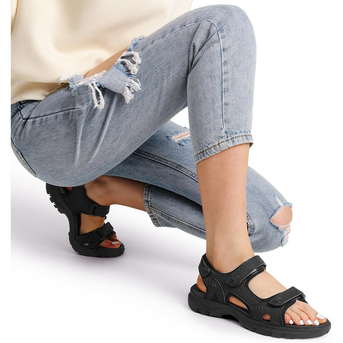 Спортивні сандалі жіночі DREAM PAIRS Sdsa2401w, 41.5 EU, чорні