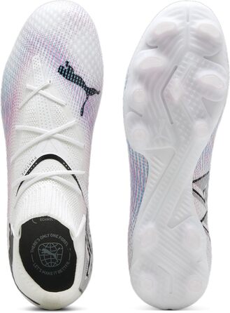 Дитячі футбольні бутси PUMA Future 7 Pro Fg/Ag Jr - біло-чорно-рожеві, 28 EU