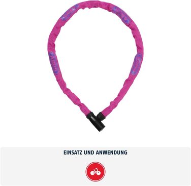 Ланцюговий замок для велосипеда ABUS Steel-O-Chain 4804K, спеціальна сталь, рівень безпеки 4, рожевий, 75 см