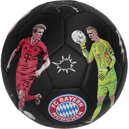 Футбольний м'яч FC Bayern München 2024-25, чорний, розмір 5