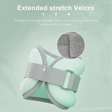 Ваги для ніг та рук, манжети для щиколоток та зап'ясть, 0,5 кг, синій, для пілатесу, йоги, ходьби, бігу, аеробіки (2 шт.)