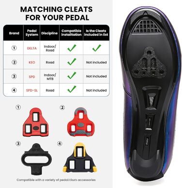 Велотуфлі для чоловіків та жінок, шосейні та MTB, сумісні з педалями Look SPD, SPD-SL, Delta Lock, Peloton, синього кольору, 47 EU
