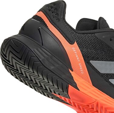 Чоловічі тенісні кросівки Adidas Defiant Speed 2, розмір 41 1/3 EU, чорний/помаранчевий