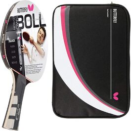 Настільний тенісний ракетка Butterfly Timo Boll Black 85030, професійна, ITTF сертифікат, накладка Wakaba, анатомічна ручка, чохол у комплекті