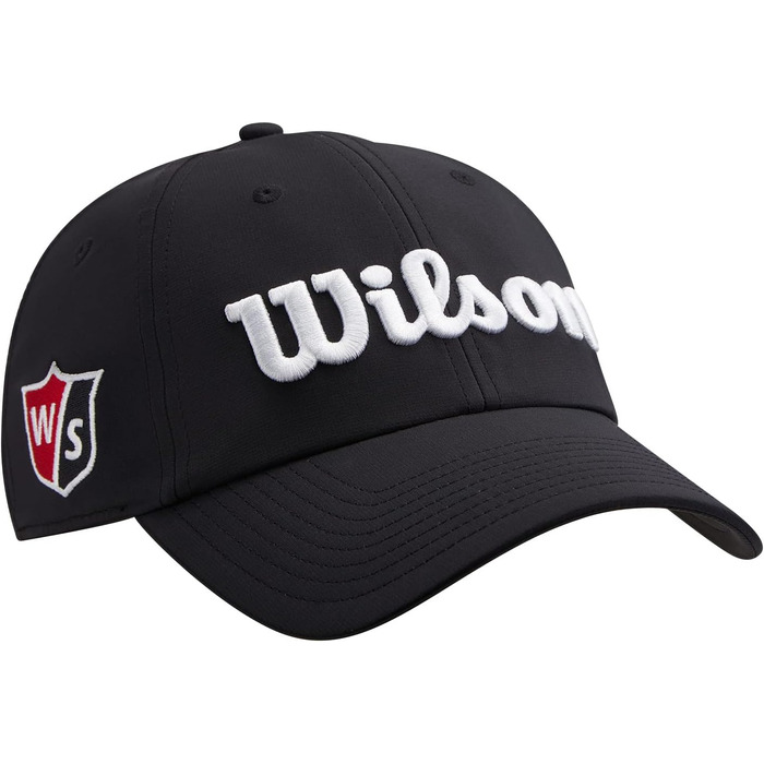 Чоловіча кепка для гольфу Wilson PRO TOUR, поліестер, універсальний розмір, чорно-біла