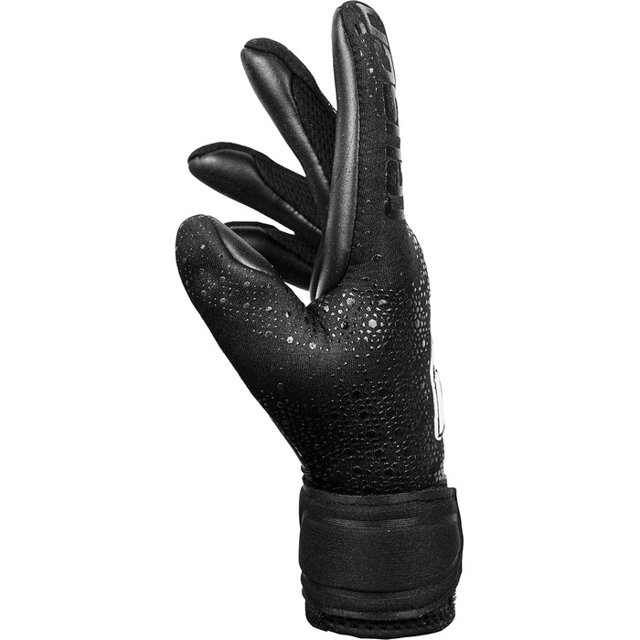 Воротарські рукавички Reusch Pure Contact Junior для дітей, чорні, розмір 5, з внутрішнім швом і Grip Infinity, для штучного газону