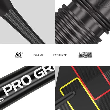 Професійні дротики Target Gabriel Clemens Black Edition 90% вольфрам, сталевий наконечник, 21/23 г, набір для дартсу, гравецький, чорний