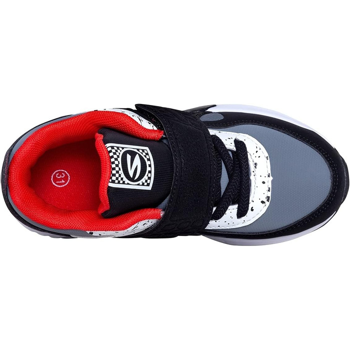 Дитячі спортивні кросівки для занять у залі: дихаючі, легкі, для бігу та активного відпочинку, чорно-червоні, 34 EU