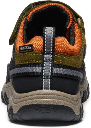 KEEN Targhee 4 Low - Водонепроникні трекінгові черевики для дітей (Dark Olive Gold Flame, 32/33 EU)
