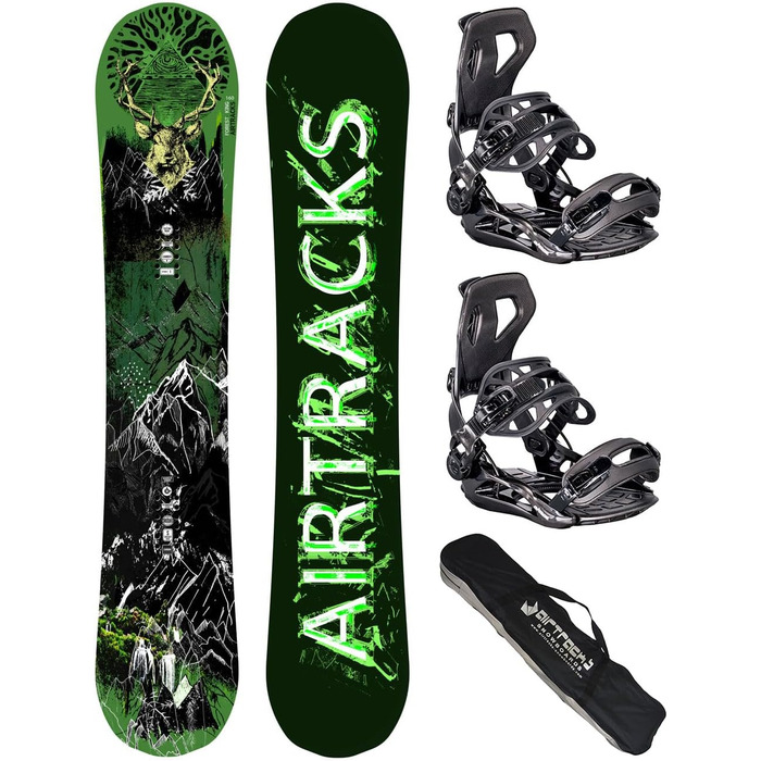 Набір сноубордичного обладнання Airtracks: сноуборд Forest King Carbon Wide Hybrid Rocker, кріплення Master XL, сумка Sb Bag (153, 156, 160 см)