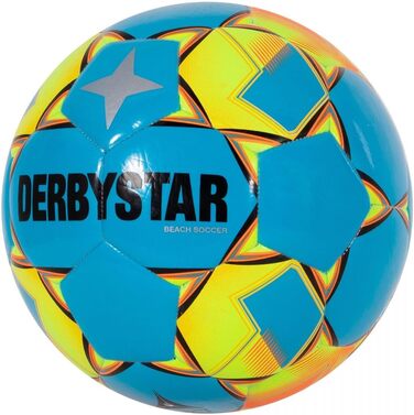 М'яч для пляжного футболу Derbystar Beach V22, синьо-жовто-оранжевий, розмір 5