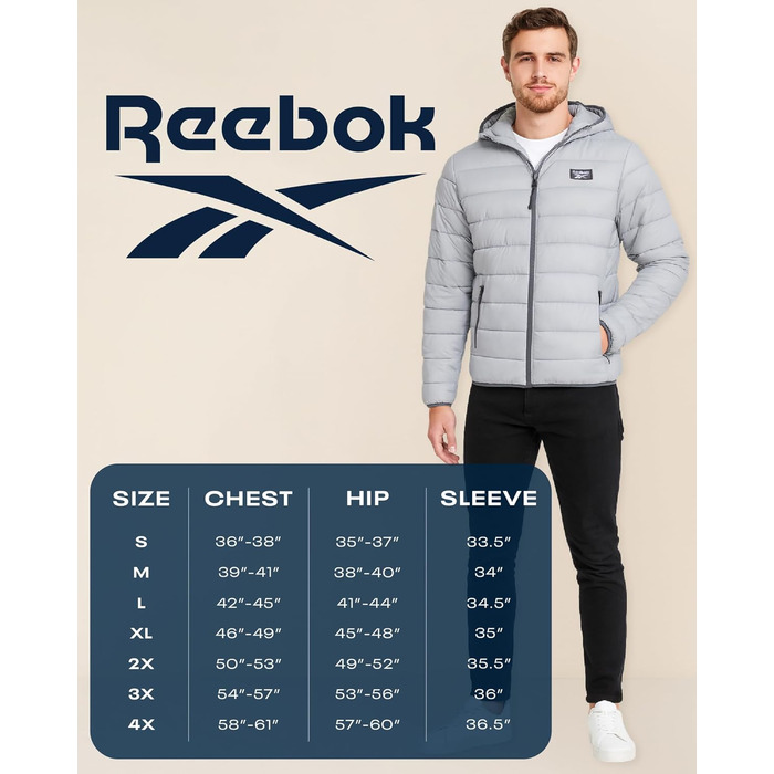 Куртка чоловіча Reebok Rbk Heavy Puffr V2 Olive/Leaf It to Me (синтетичний пух)
