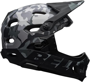 Велошолом BELL Super DH MIPS, розмір M (55-59 см), матовий/глянцевий чорний камуфляж