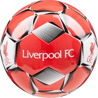 М'яч для футболу Liverpool FC, офіційний ліцензований м'яч, розмір 3 або 5 - подарунок для фанатів, білий/червоний (червоний, 3)