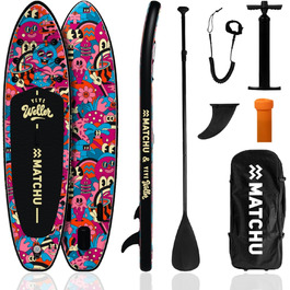 Надувний SUP-борд MATCHU Limited Edition з сертифікатом та комплектом. Розмір 320x81x15 см, вантажопідйомність 150 кг. Art Collection (YeYe Weller Collection)