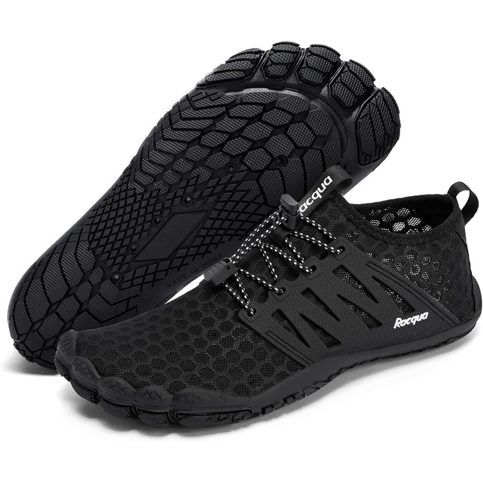 Racqua Композитна сітка, водяні черевики для чоловіків та жінок (42 EU, Wz114 Black)