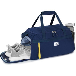 Спортивна сумка SKYSPER 35L з відділенням для взуття та мокрих речей - для фітнесу, спорту, подорожей (Блакитна)