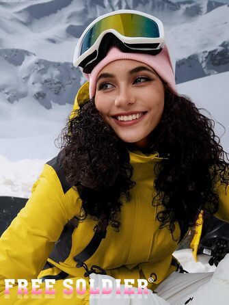 Водонепроникна жіноча зимова куртка FREE SOLDIER з флісовою підкладкою та капюшоном. Зимова куртка-дощовик Ginger Yellow