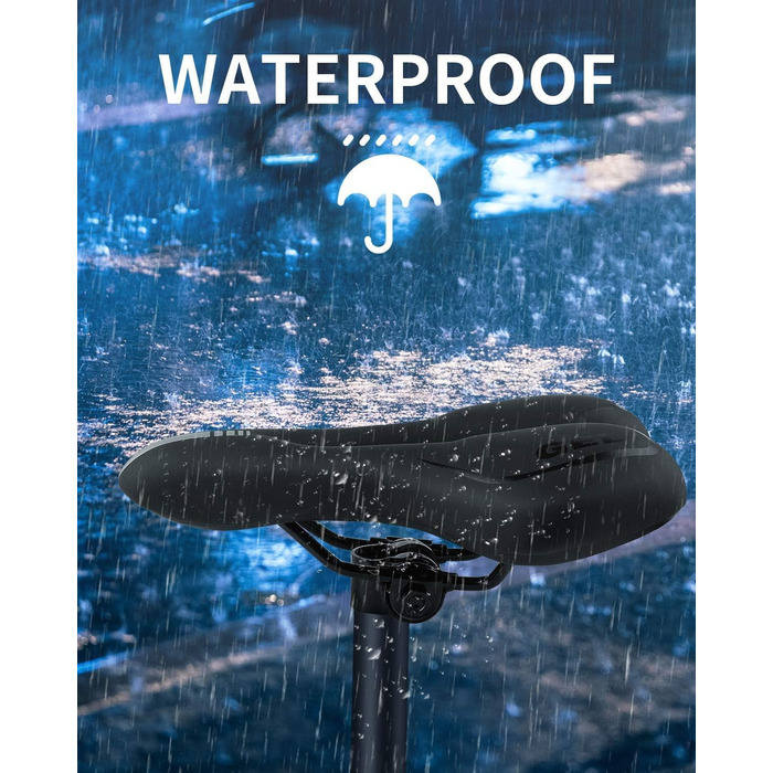 Велосипедне сідло MSDADA Gel MTB: комфортне, ергономічне, водонепроникне сідло для гірського велосипеда, BMX, шосе, міського велосипеда, спінінгу (чоловіче/жіноче)