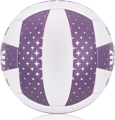 Волейбольні м'ячі PIXUYE, розмір 5, м'які для пляжу та гри, для дітей та дорослих, фіолетовий