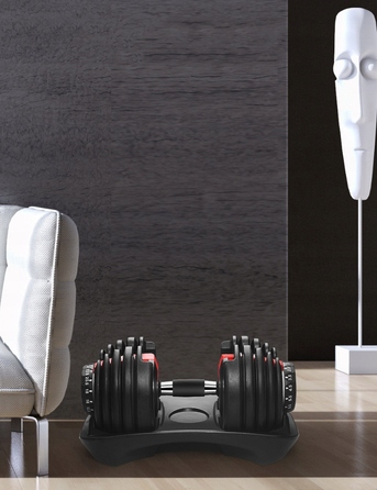 Регульовані обгумовані гантелі Fitli 1 x 24 кг