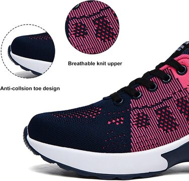 Жіночі кросівки для бігу Hitmars: спортивне взуття з повітряною подушкою, антиковзаючі, для вулиці, бігу, фітнесу. Розміри EU 36-46. Кольори: чорний, рожевий, червоний, оранжевий, фіолетовий, білий.