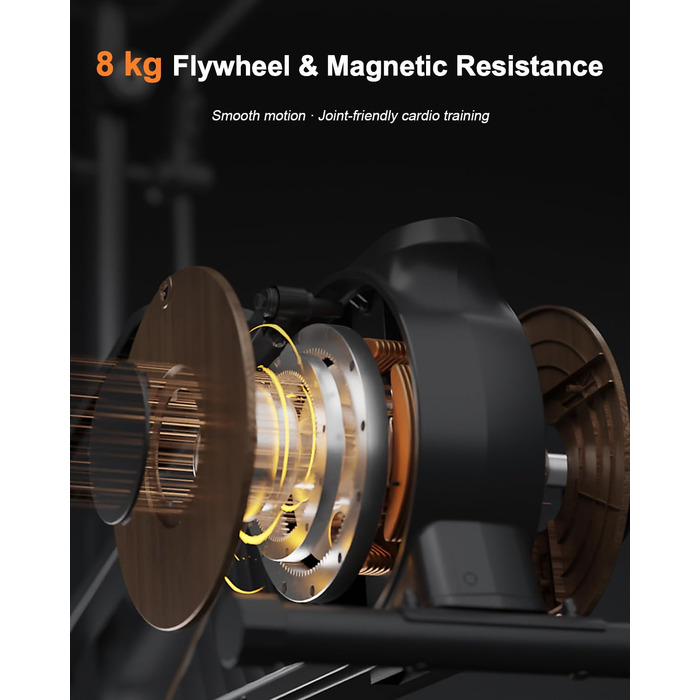 Еліптичний тренажер Aeriflo M100 для дому: маховик 8 кг, підтримка Kinomap, довжина кроку 42 см, пульсометр, магнітна система гальмування, до 150 кг