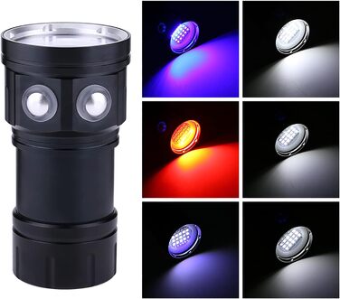 Підводна LED-ліхтарик Tyenaza 18000 люмен, IPX8, 500 м, 7 режимів, 120°