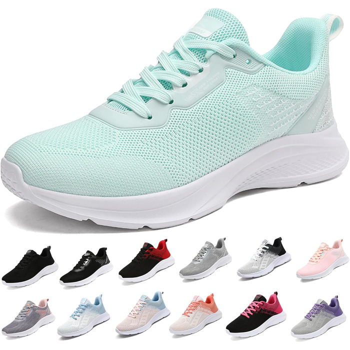 Спортивне взуття для жінок та чоловіків: кросівки для бігу, фітнесу, прогулянок та повсякденного носіння. Розміри 35-45 EU, колір: зелений (208apfelgrün)