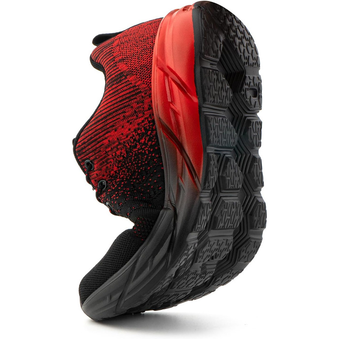 Кросівки Hitmars для чоловіків та жінок: спортивні, для бігу, повсякденні, легкі, дихаючі, чорні, розміри EU 36-47 (J33 Red, 41 EU)