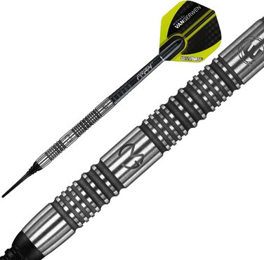 Дартс набір WINMAU Michael Van Gerwen MvG Authentic 22г, професійний, вольфрамовий, Softip, з оперенням і стрижнями