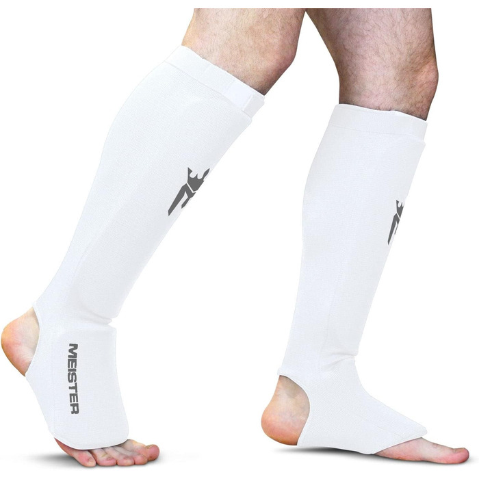 Захисні накладки Meister MMA на гомілку та кісточку (пара), еластична тканина, розмір L/XL