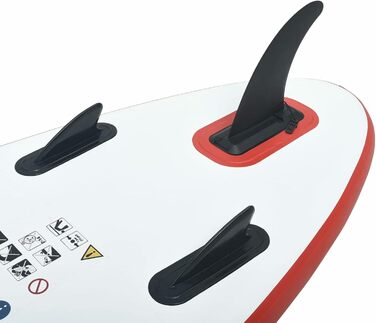 Надувна дошка для сапбордингу BaraSh Stand Up Paddle, червоно-біла, для серфінгу та веслування