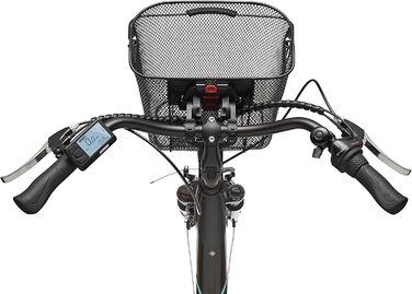Електровелосипед TELEFUNKEN RC830 28'' для жінок і чоловіків, міський електробайк з переднім мотором 250 Вт, літій-іонним акумулятором 374,4 Вт·год, пробігом до 100 км, 3-швидкісною трансмісією, з дозволом для доріг загального користування