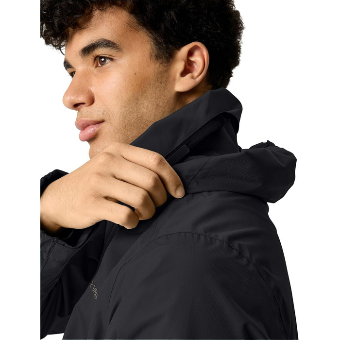 Чоловіча водонепроникна куртка VAUDE Escape Light Jacket, вітрозахисна та дихаюча, чорна/коричнева (розмір 4XL)