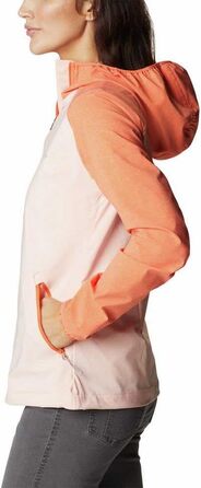 Жіноча софтшелл куртка Columbia Softshell, колір Heather Canyon 890 Peach Blossom / Sunset Orange, розмір M