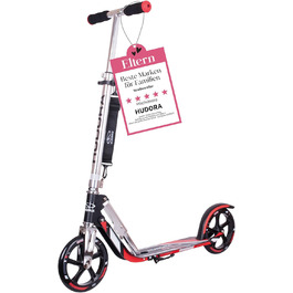 Самокат HUDORA BigWheel 205 алюмінієвий, складаний, для дітей і дорослих, до 100 кг, з регульованою висотою керма та підніжкою