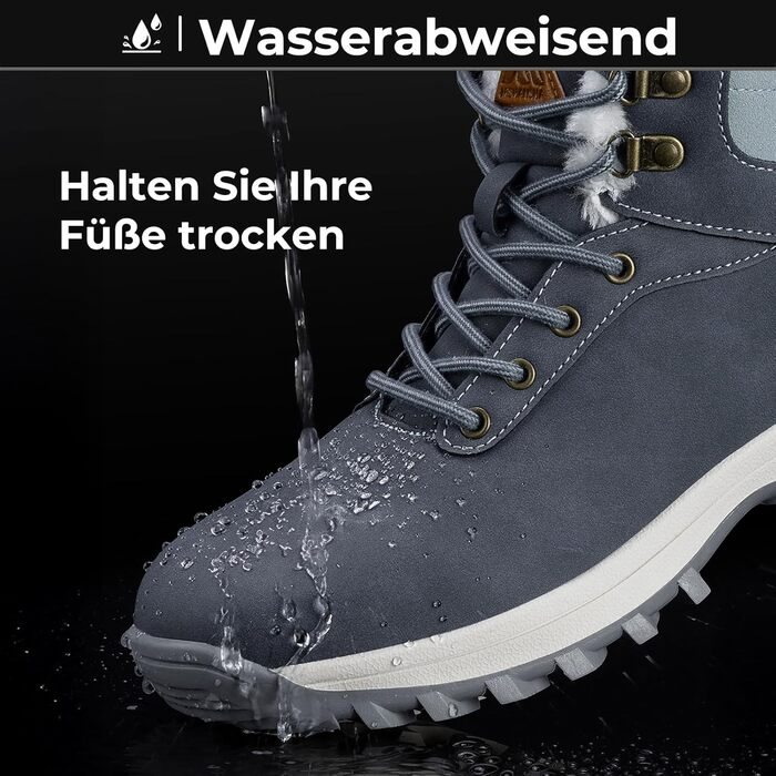 Зимові черевики Mishansha для чоловіків та жінок. Теплі, з підкладкою, зимові чоботи. Outdoor, 36-48 EU, розмір 42 EU, блакитні